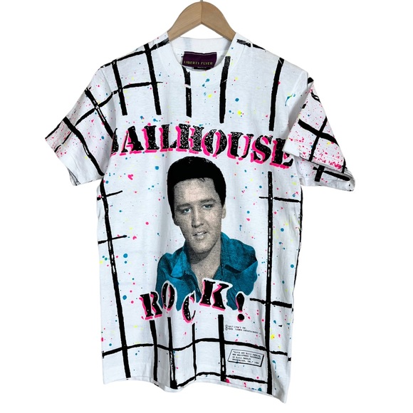 Vintage Liberty Flyer Elvis Jailhouse Rock T Shirt Size Medium - Picture 1 of 15